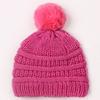 New baby knitted pullover hat, children's autumn and winter hairball warm hat, baby wool hat