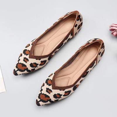 Весенне-осенние летящие вязаные одинарные туфли туфли Дуду на плоской подошве женские плавающие туфли лодочки для беременных вязаная летящая нить