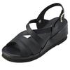 Nurse Sandals for High Stretch Shock Made In Black [Anfamie] Insteps, Air, Rubber, Absorption, Japan, Women's, Nursing, 24.0-24.5cm, 2E,