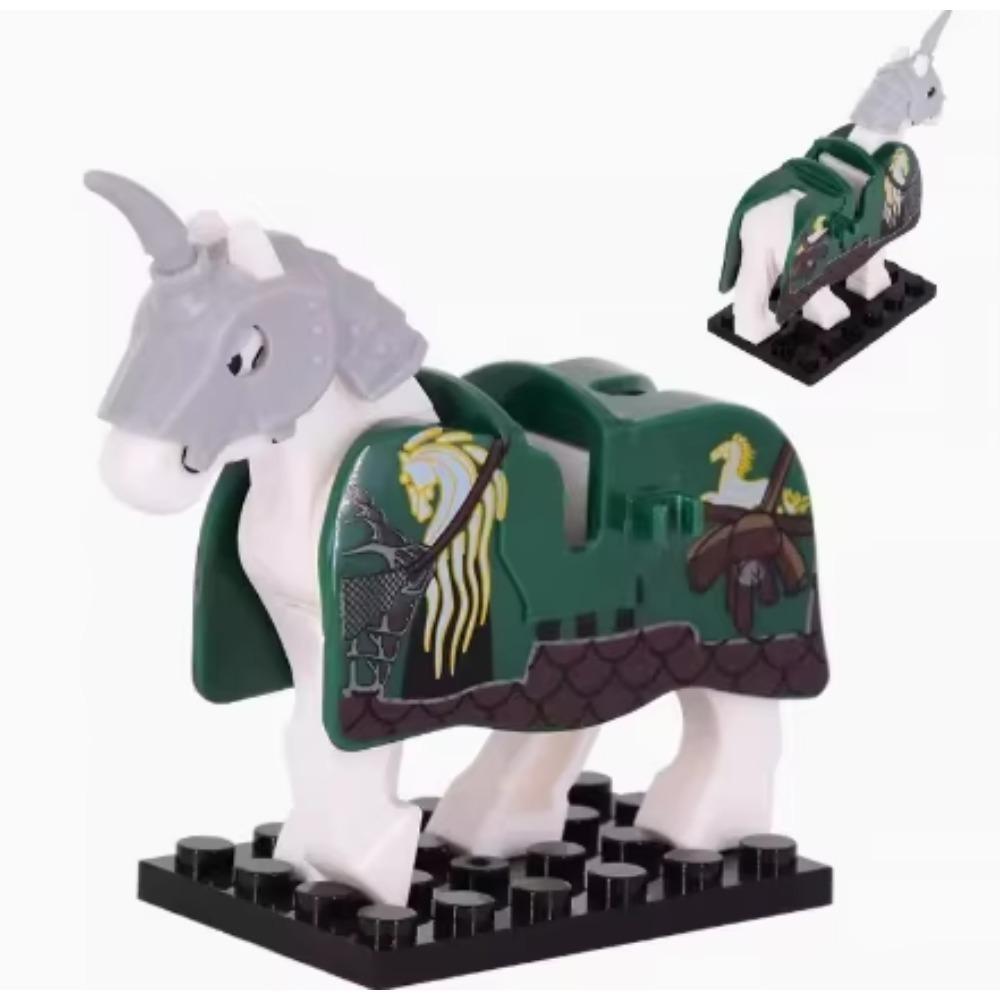 Средневековый MOC Боевой конь Строительные блоки Волк Рыцарь Фигурка Монстр Дикое животное Лиса Жираф Воробей Ворона Панда Модель Кирпич Игрушка K055
