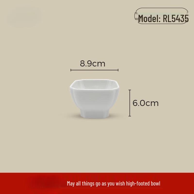 Wuhe A5 Melamine Ruyi Rectangular Serving Plate