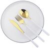 White Gold Travel Tableware Set Knife Fork Spoon Chopsticks Cutlery Set 304 Stainless Steel Mirror Flatware Set Dinnerware Set Travel
