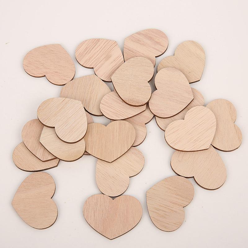 Heart Shaped Frame Wooden Love Signature Guest Book Rustic Drop Box With Heart Tags Wedding Birthday Party Props Desktop Decor