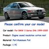 Накладка на капот двигателя автомобиля BMW 3 серии E46 1999~2005 318i 325i 320i тепло-звукоизоляционный хлопковый коврик огнестойкий аксессуар для интерьера
