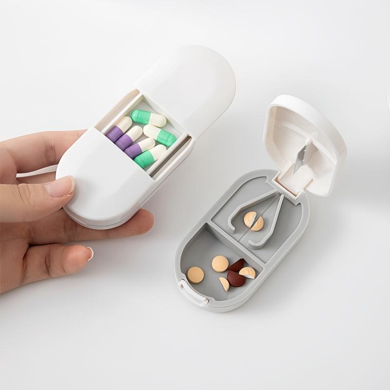 Cut Pill Box.304 Stainless Steel Blade.Portable Medicine Dispenser.No Need To Break By Hand.Suitable For Multiple Types Of Pills
