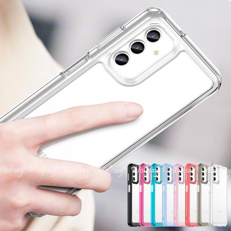 Для Samsung Galaxy A04S чехол силиконовый прозрачный каймой ударопрочный TPU чехол Samsung A04S A14 защитный чехол для Galaxy A04S чехол