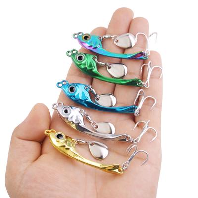 Spinner Bait 7g 10g 15g Metal Vib Fishing Lure Trolling Spoon Wobbler Toning Hard Bait With Sequin Pesca For Bass Pike