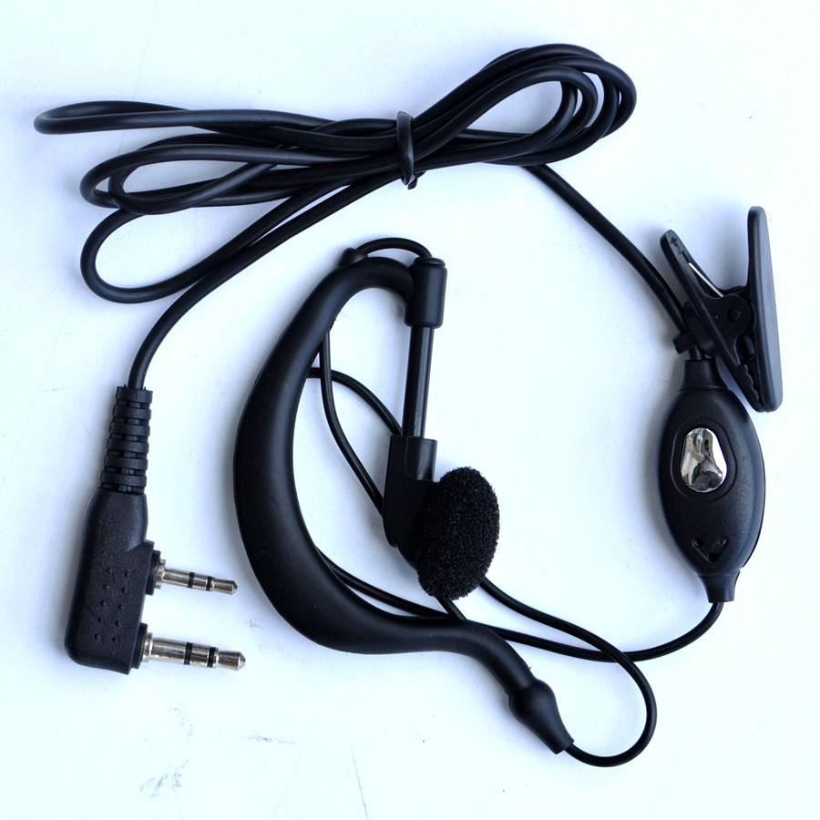 2PCS 888S UV-5R Original Earphone for Walkie Talkie UV 5R PTT Headset With Mic K Port Headphone for 888S Uv5r UV-5RA UV-5RE UV82