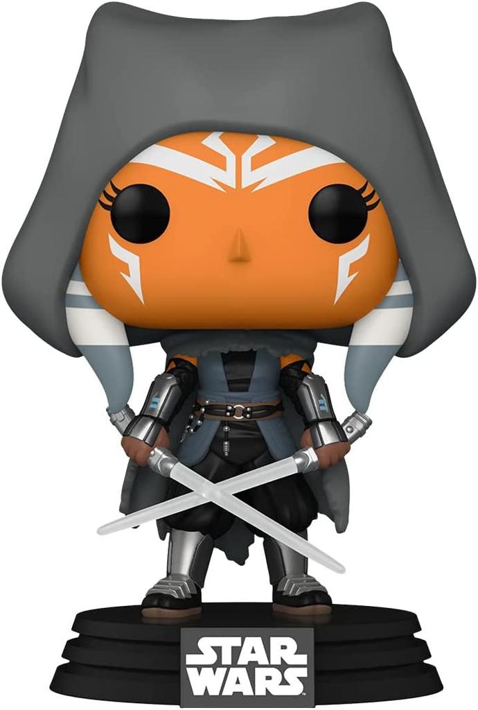 Funko Star The Mandalorian Hooded Ahsoka and Duel Sabers Amazon Exclusive POP! Wars -