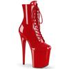 Woman Ankle Boots Strip Pole Dance Fashion Sexy Party Knight High Heels Stripper Platform Shoes 20cm Black Lace-up