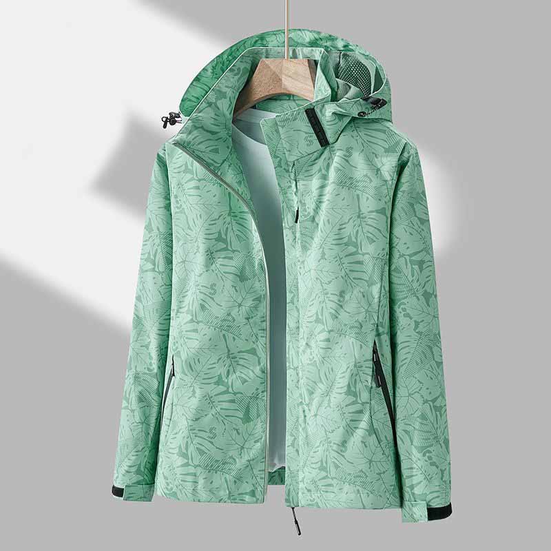 Женская камуфляжная осенне-весенняя тонкая куртка с капюшоном, водонепроницаемая ветровка, дышащее спортивное пальто для бега на открытом воздухе