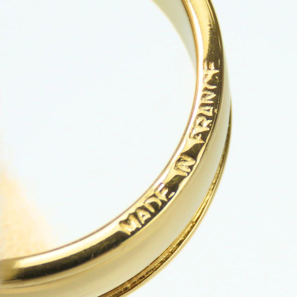 Used HERMES Scarf ring Saintur metal 6.7g gold Belt motif