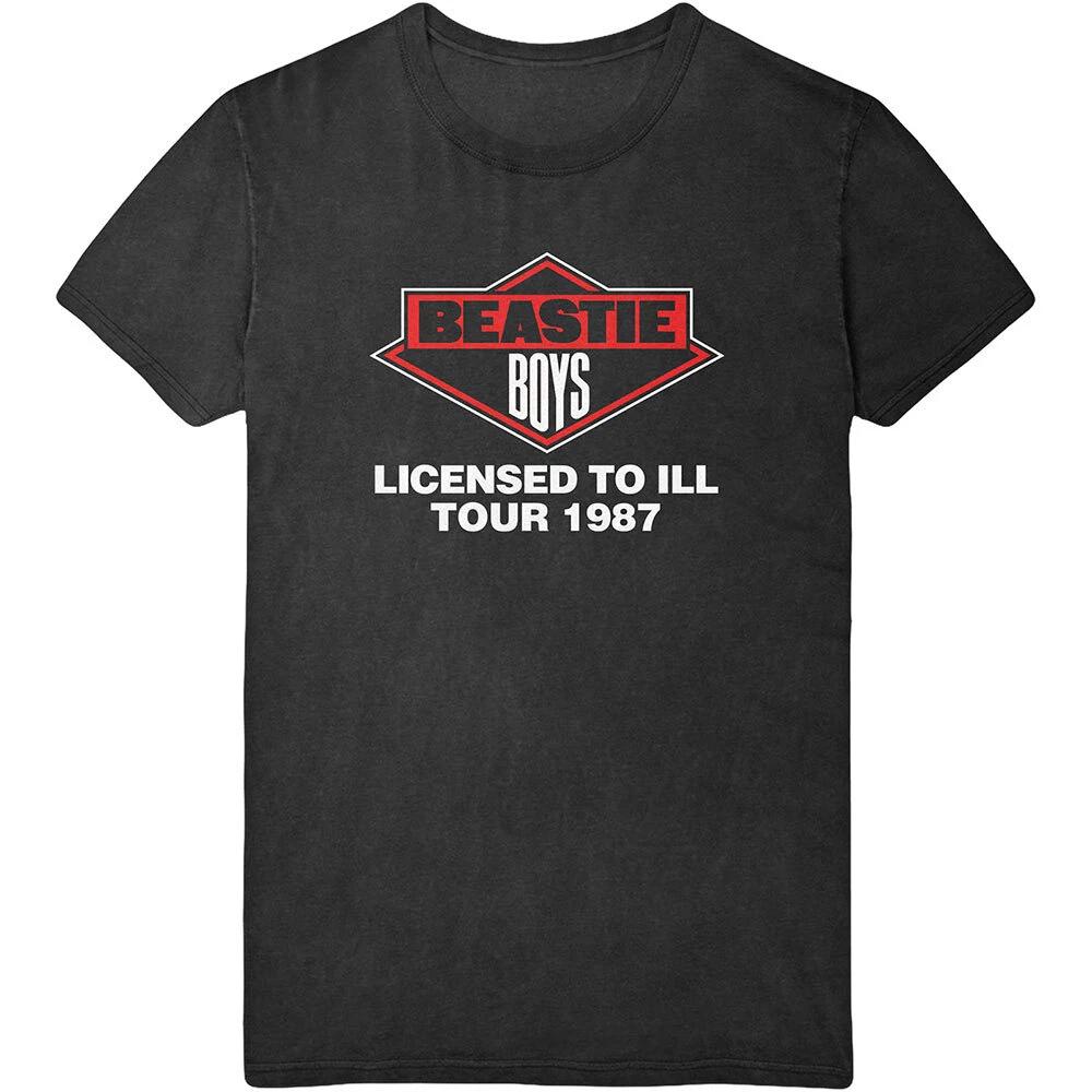 Beastie Boys Licensed To Ill Tour 1987 Official Merchandise 100% Cotton T-shirt Mens Tees Top M/L/XL New