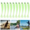 AR41 10PCS 75mm T Tail Soft Worm Artificial Bait Lures Fishing Tackle AccessoriesLuminous