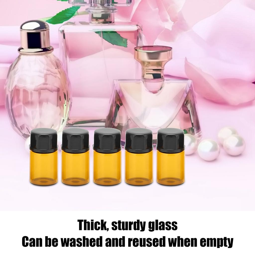 5 шт. темно-коричневые парфюмерные отдельные стеклянные бутылочки портативная колба для проб 2 мл
