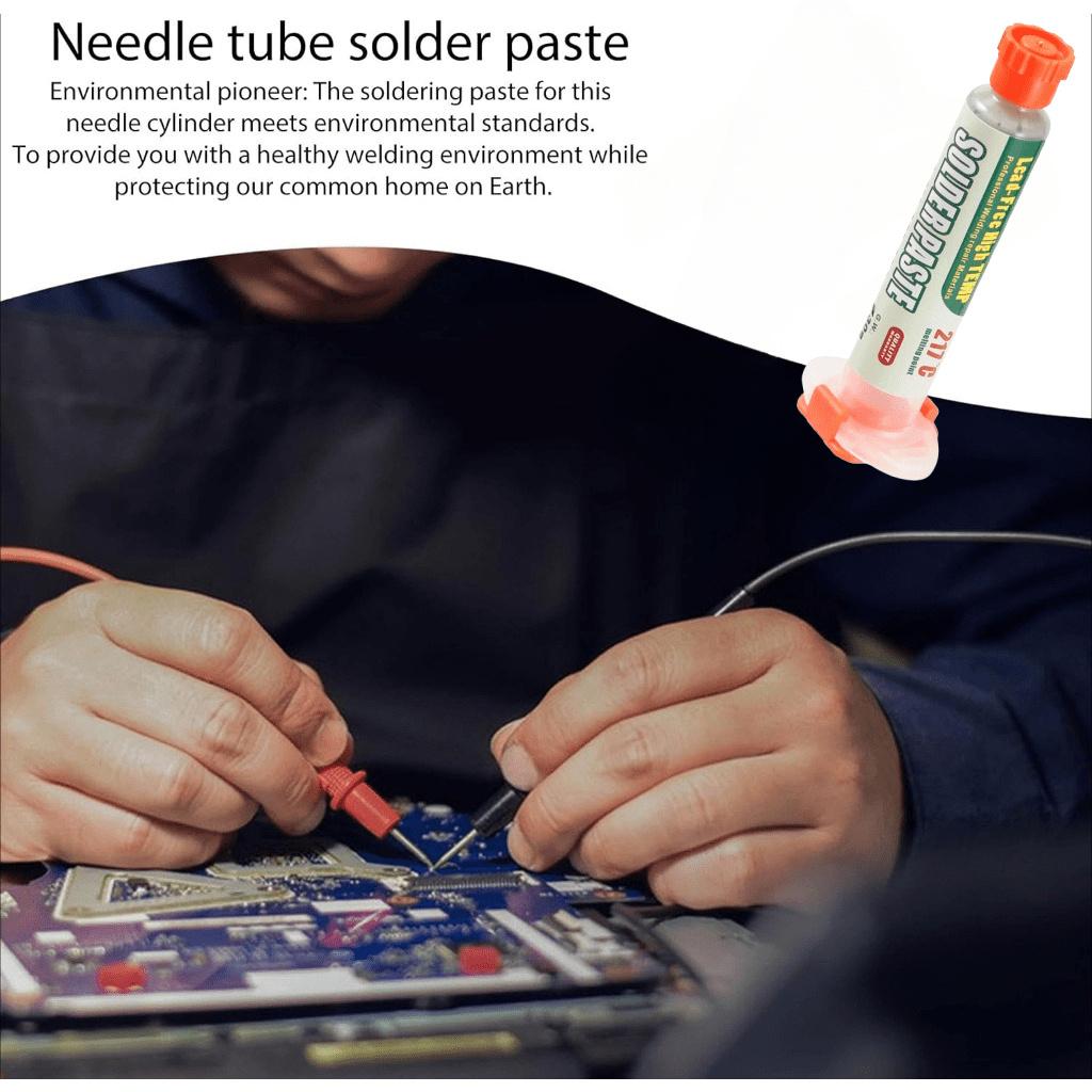 Высокотемпературная паяльная паста 217°C (Sn99%Ag0.3%Cu0.7%), паяльная паста для электроники, используется для ремонта ИС/печатных плат/BGA/SMD с температурой плавления 217°C, не требует отмывки