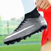 High-top Pink New Football Shoes Long Nails Broken Nails Youth Student Game Training Shoes Sports Shoes