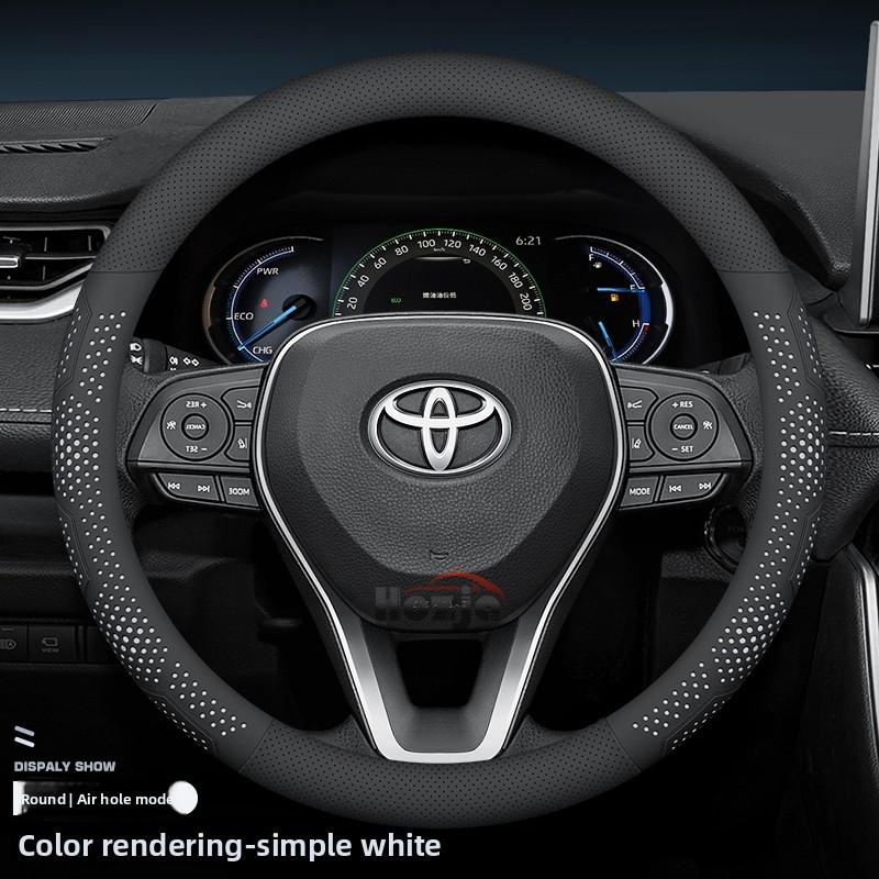 Кожаная накладка на руль автомобиля для Toyota CHR Yaris cross Corolla Camry Rav4 Highlander Sienna Aygo X 2025 2026 Аксессуары