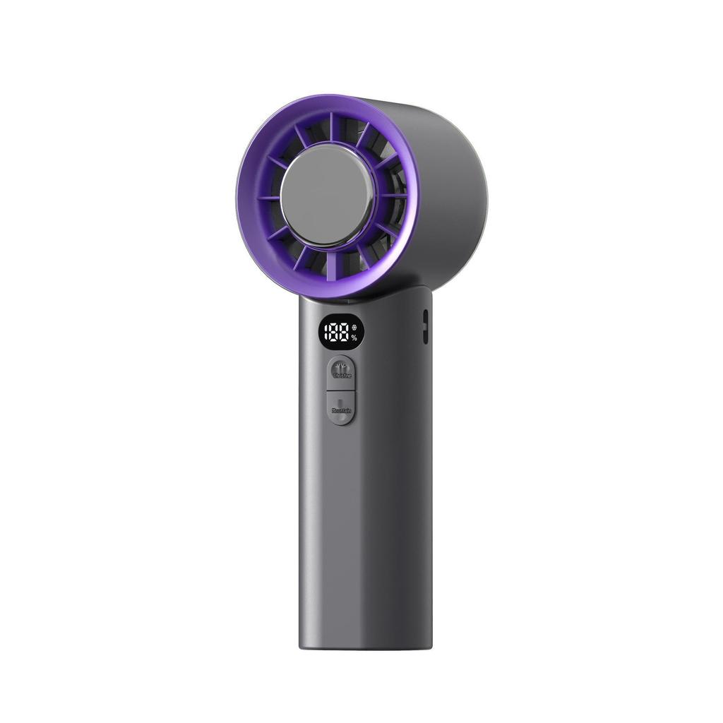Portable High-Speed Mini Fan with Digital Display - Long-Lasting, Foldable, and Cooling