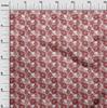 oneOone Cotton Flex Dark Rose Brown Fabric Floral Fabric For Sewing Printed Craft Fabric By The Yard 40 Inch