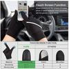 Winter Warm Outdoor Cycling Sports Touchscreen Anti-Slip Windproof Water-Resistant Polyester Fleece-Lined Hand Grips Drawstring