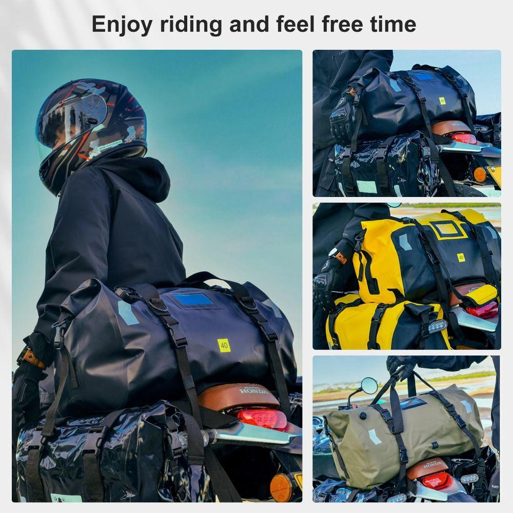 High-capacity Dry Bags Waterproof Durable Motorcycle Seat Bag Waterproof Tail Bag Travel