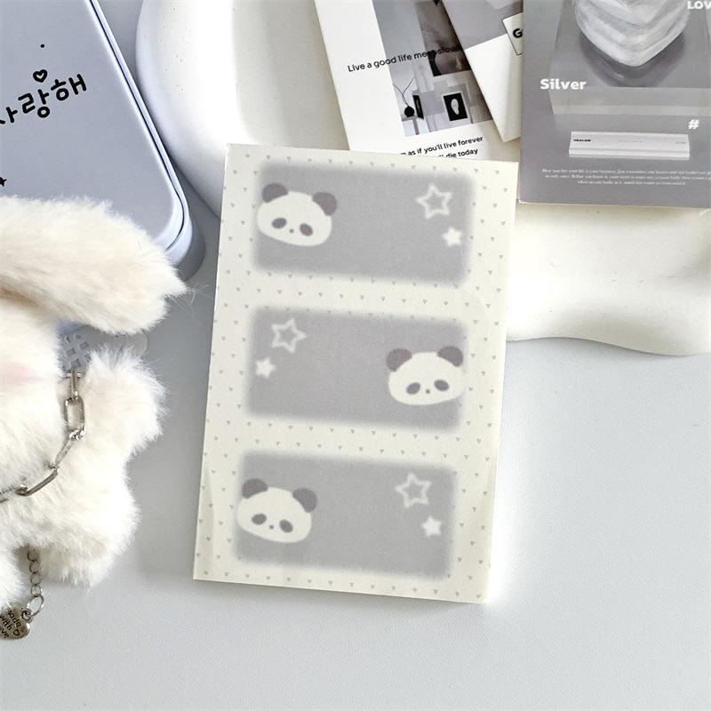 Korean INS Cute Pudding Bear Memo Pad Cute Student Loose Leaf Message Notepad Girl Mini Pocket Planner Scrapbook Material Paper