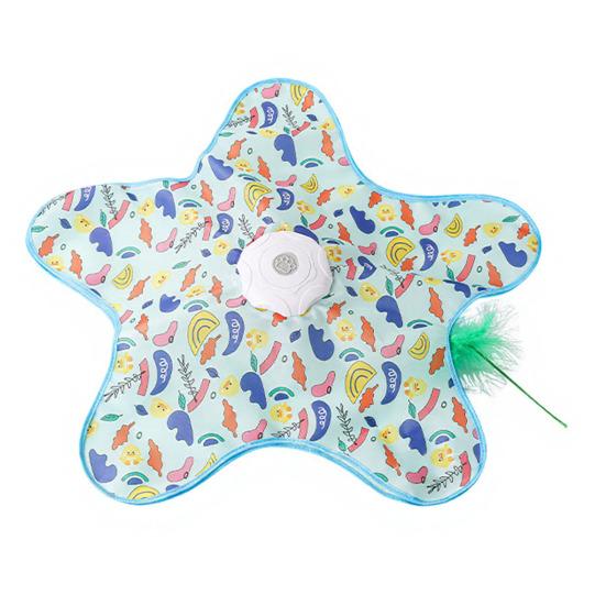 Интерактивная игрушка для кошек, перезаряжаемая, активируемая прикосновением, игрушка для котят «Прятки», 3 режима скорости, вращающийся плюшевый хвост для упражнений и развлечений домашних кошек