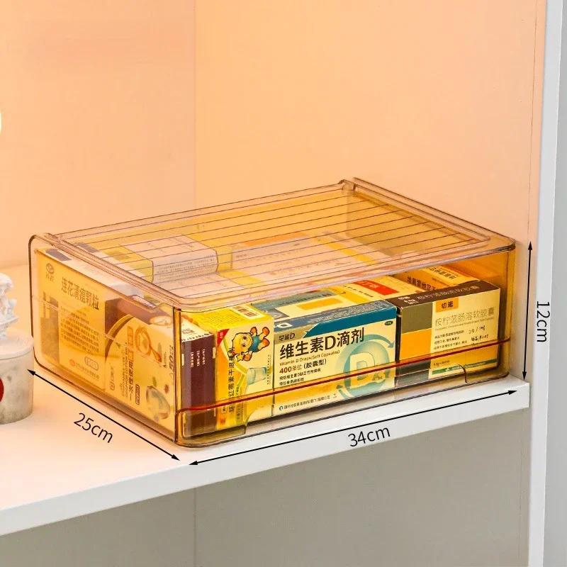 Большая вместительная прозрачная аптечка, складная прозрачная аптечка, шкаф для хранения, акриловые предметы первой необходимости, пылезащитная аптечка