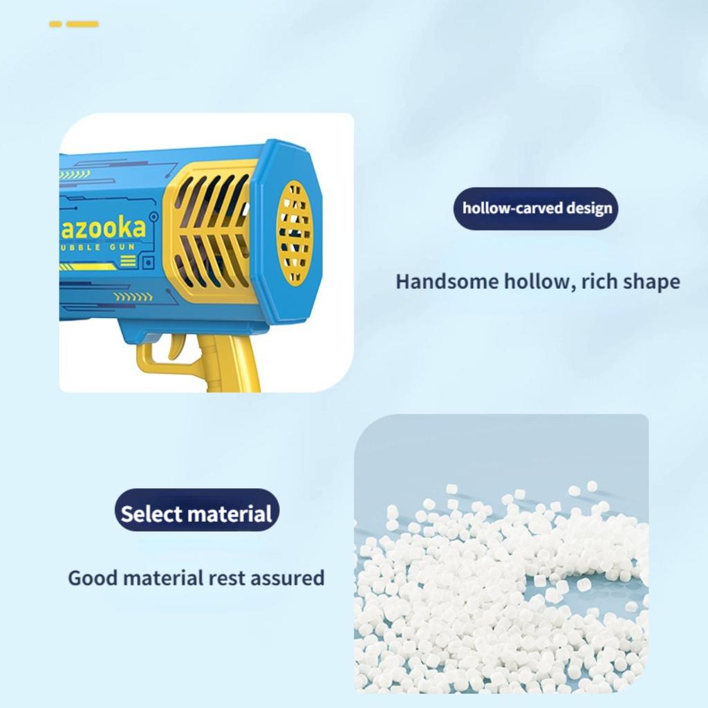 Пистолет-ракета с 69 отверстиями, мыльные пузыри, автомат в форме пистолета, автоматический вентилятор со светом, детские игрушки, подарок на день защиты детей