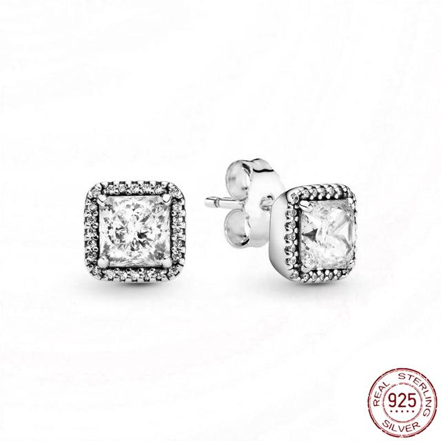 Серьги из стерлингового серебра 925 пробы, настоящее большое сердце, циркон, круглые серьги-кольца для женщин, модные серебряные серьги, ювелирные изделия, подарок