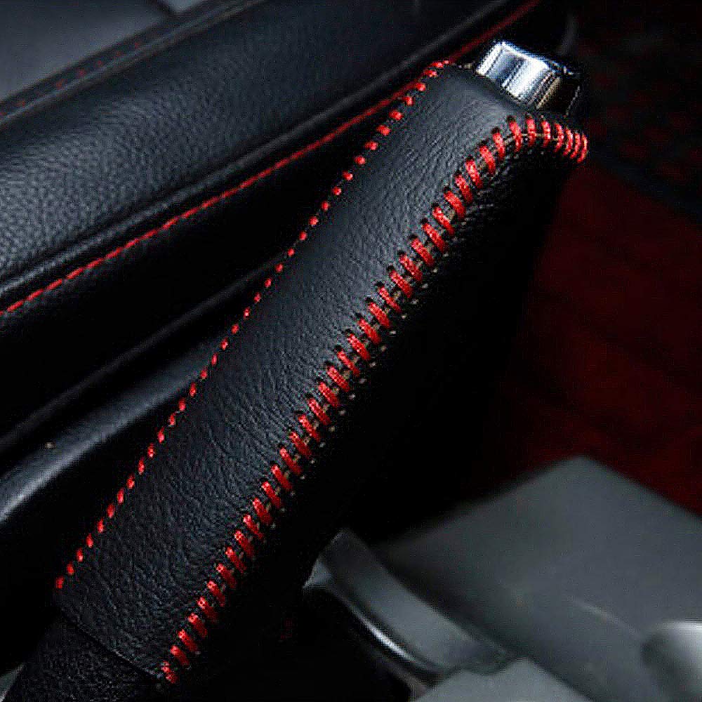 YFFSFDC Genuine Leather Side Brake Cover, Universal Leather Cover, Leather Protection, Stain Resistant, Elegant,