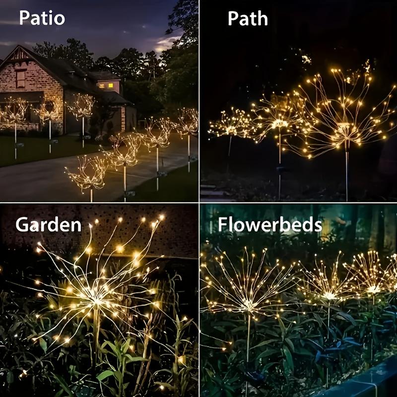 Solar Fairy Lawn Lights,Waterproof Outdoor Firework Lights,LEDs Garden Flower Light For Garden Christmas Party DIY Decoration