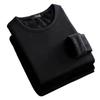 Men's Winter Large Size Padded Thickened Thermal Underwear Single Top Round Neck Pullover Tops