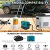 Инвертор питания для аккумулятора Makita 18V, DC 18V в AC 120V/220V, портативная электростанция с USB, Type-C, светодиодный фонарь 280 лм для кемпинга