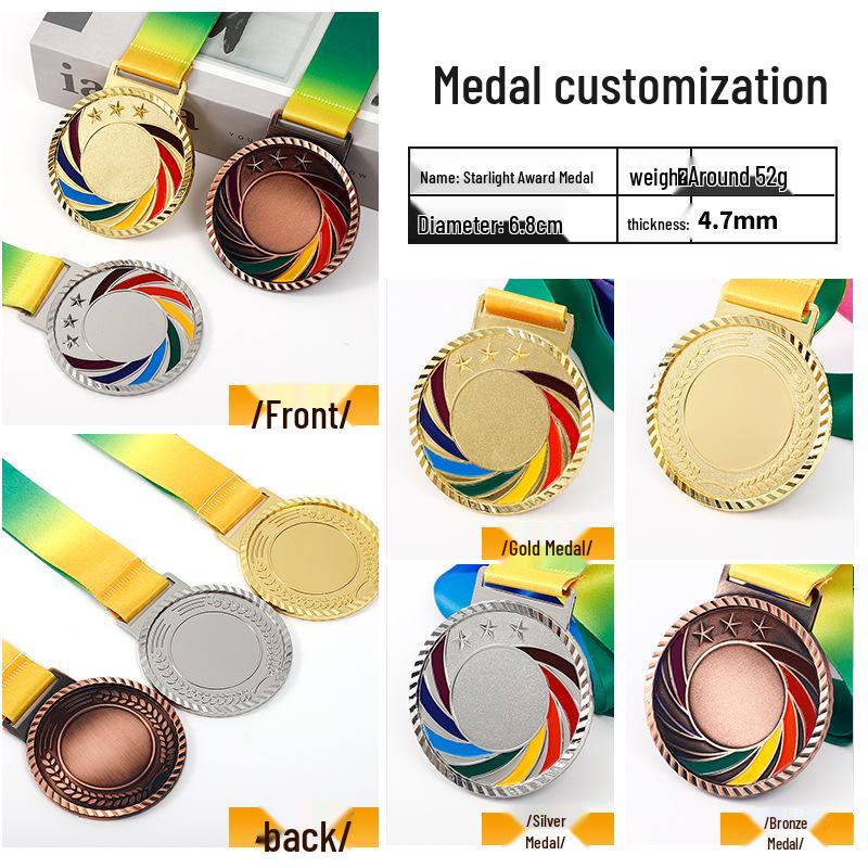 Custom Gold Foil Medal Plaque for Kindergarten Achievements