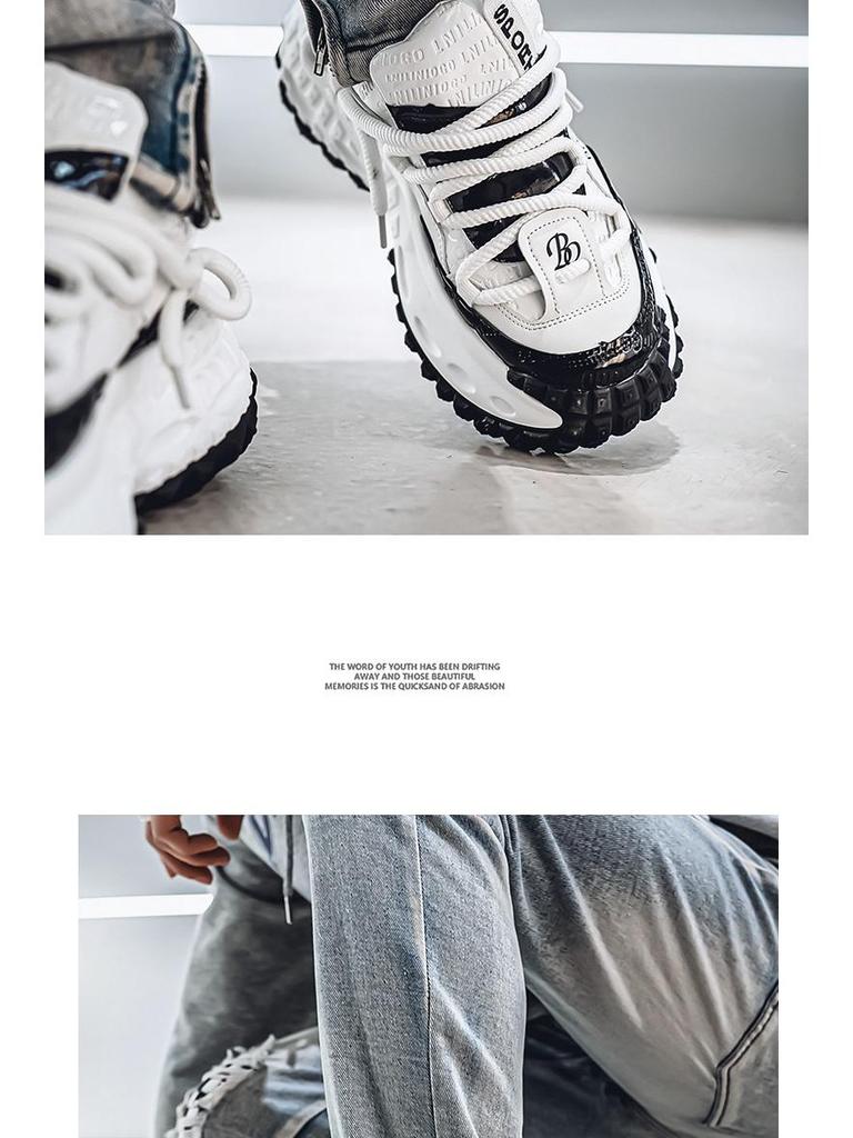 Мужская модная спортивная повседневная обувь - Коллекция Осень 2025 с толстой подошвой для подростков