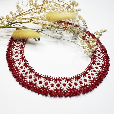 Традиционная украинская силянка из бисера HatynkaUA Necklace ожерелье ручной работы (SUN999_53)
