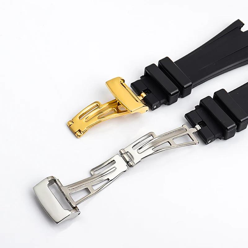 Высококачественный резиновый ремешок для часов 28 мм, ремешок для часов AP 15703 26470SO Royal Oak Offshore, мужской спортивный ремешок для часов, браслет