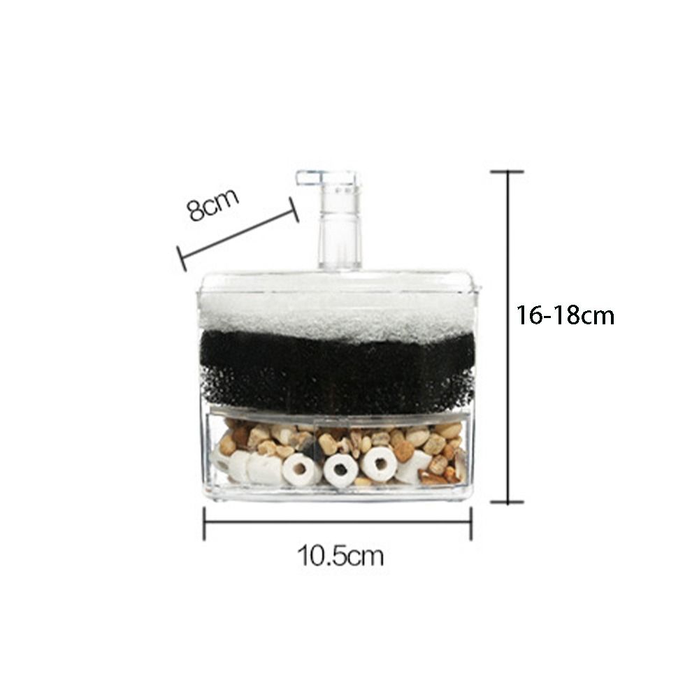 Air Driven Aquarium Bio Corner Filter Built-in Biochemical Cotton Filter Shrimp Biochemical