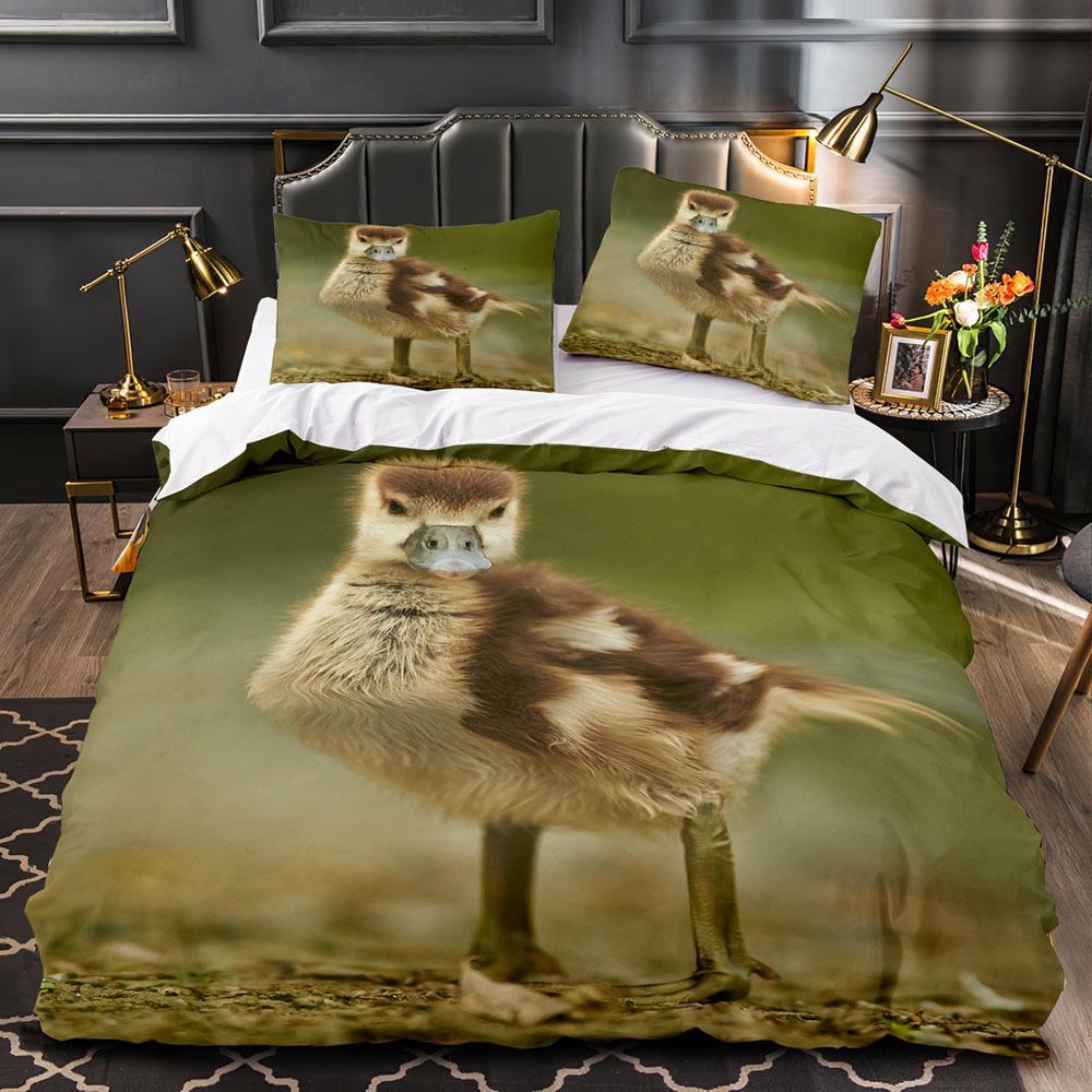Lion King Queen Duvet Cover Watercolor Animal Bedding Collection For Kids Teens Adults Colorful Wildlife 23Pcs Polyester Quilt Cover