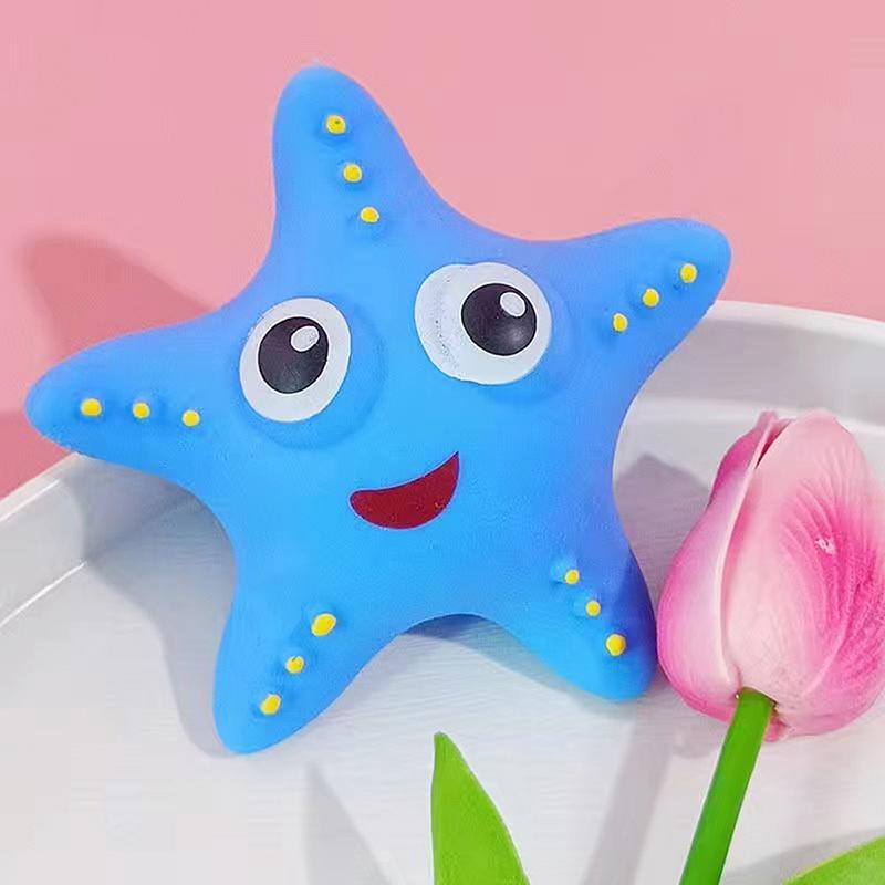 4 Colors Eyed Starfish Squishy Toys Stress Balls Slow Rebound Anxiety Release Sensory Fidget Toy For Adults Kids Party Favors