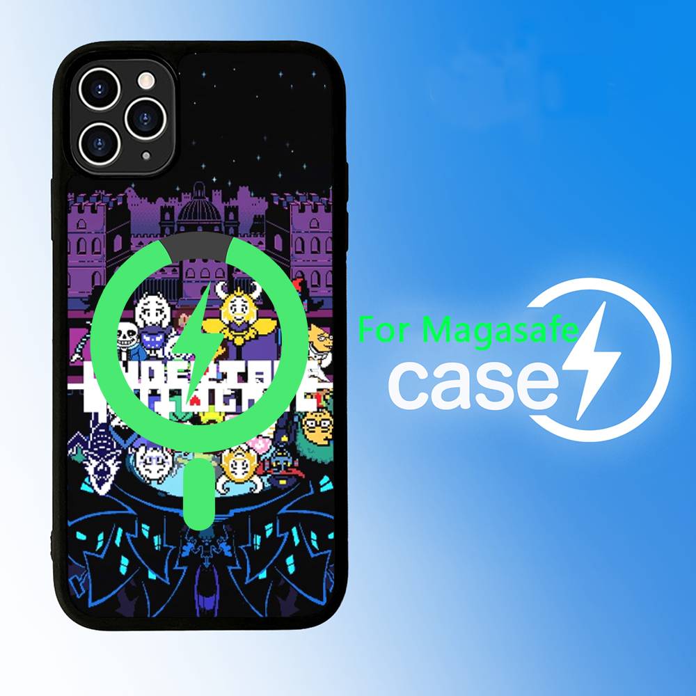 D-Deltarune Ральсей Для Magsafe Магнитный Чехол Для Телефона Беспроводная Зарядка PC+TPU Для iPhone 11 12 13 14 15 16 17 Pro Max Plus
