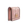 Gucci GG Embossed Blush Pink Leather Card Case Wallet With Gold Tone Interlocking G Logo For Women Luxury Daily Use