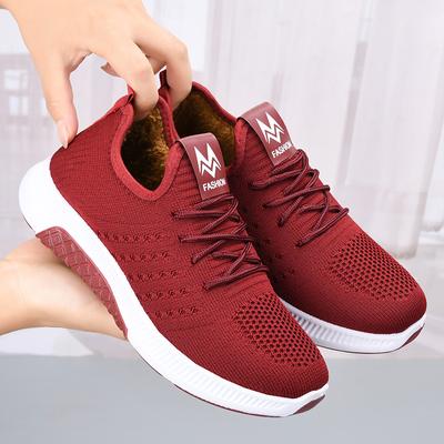 2025 новые старые пекинские хлопковые туфли женские модные повседневные женские хлопковые туфли для среднего и пожилого возраста бархатные теплые и нескользящие хлопковые туфли для мамы