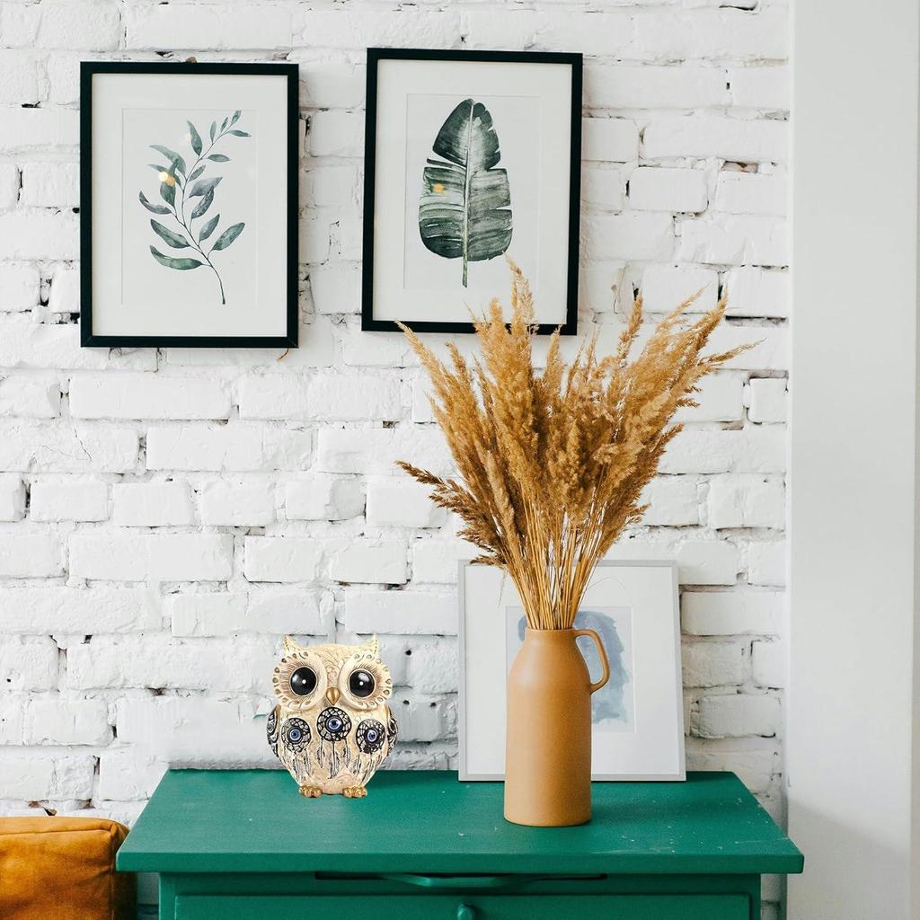 Owl Statue for Good Luck II Aesthetic Resin Owl Art Figure Showpiece II 3.5 Inch II Feng Shui & Vastu II Evil Eye II Owl Showpiece for Home Decor