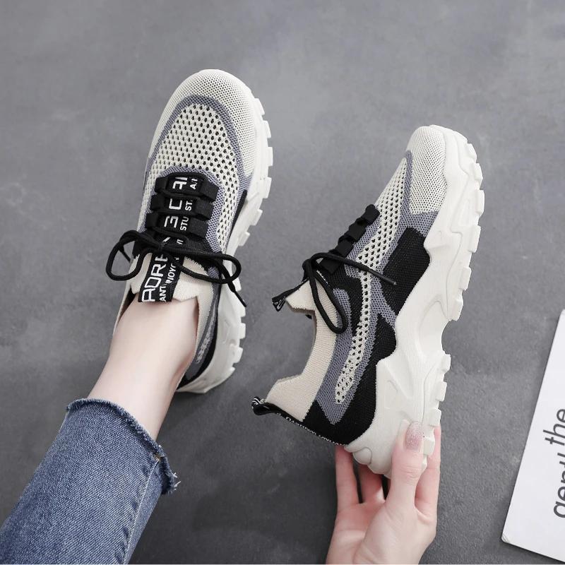 2024 Ladies New Thick Soled Shoes Mesh Breathable and Nonslip Footwear Fashion Comfort Sneakers Casual Lightweight Women's Shoes