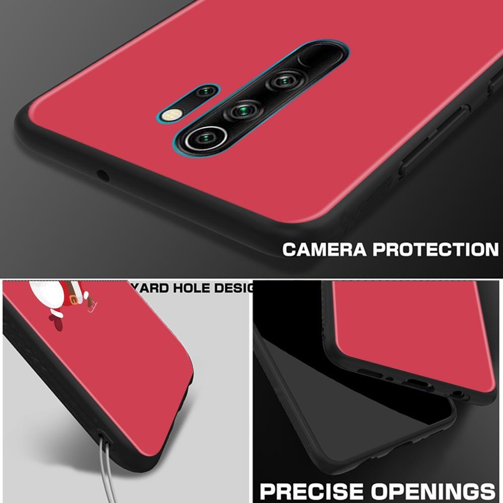 Рождественский чехол для мобильного телефона Санта-Клауса для Redmi Note 10 11 11S 11E 7 8 8T 9 9S 9T Pro Plus 4G 5G черный мягкий чехол Fundas