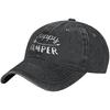 Camper Hat Baseball Cap for Women Men Black Vintage Adjustable Unisex Cotton Dad Hat for Beach Sports Denim