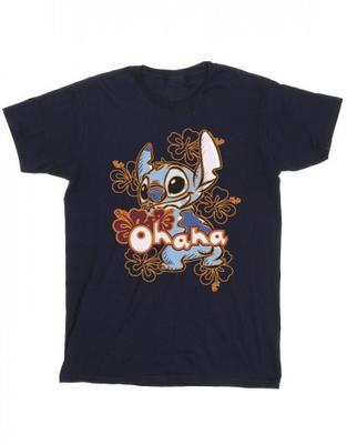 Хлопковая футболка Lilo And Stitch Ohana Orange Hibiscus для девочек